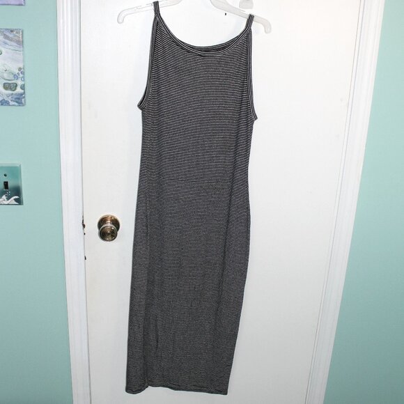 Black and White Striped Bodycon Dress - Picture 1 of 7